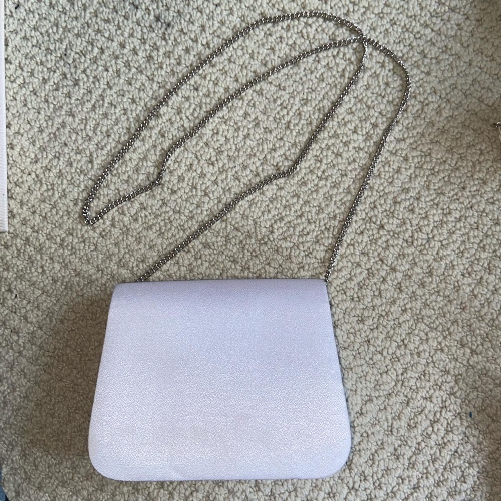 beautiful satin white purse